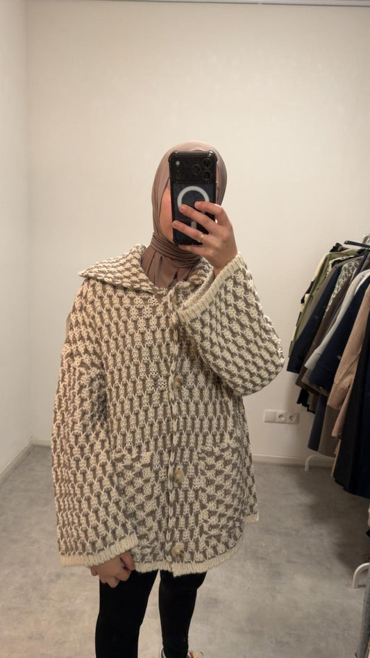 Gebreid Patroon Vest